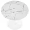 Asztal Denver 80 Mdf/Acél – Fehér Marmur/Fehér,4