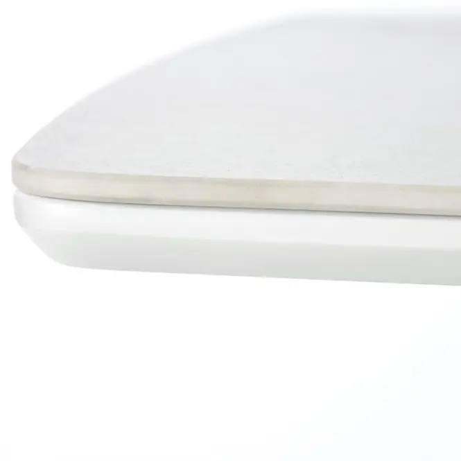 Asztal Marco 120x70 Üveg/Mdf/Acél – Fehér/Fekete