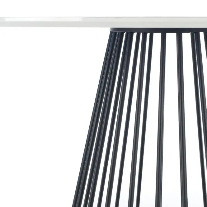 Asztal Brodway 110 Mdf/Acél – Fehér/Fekete