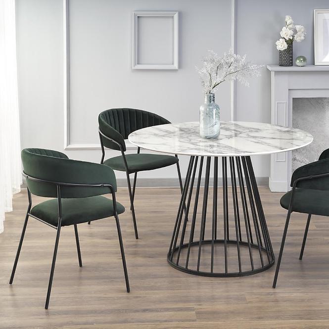 Asztal Brodway 110 Mdf/Acél – Fehér/Fekete