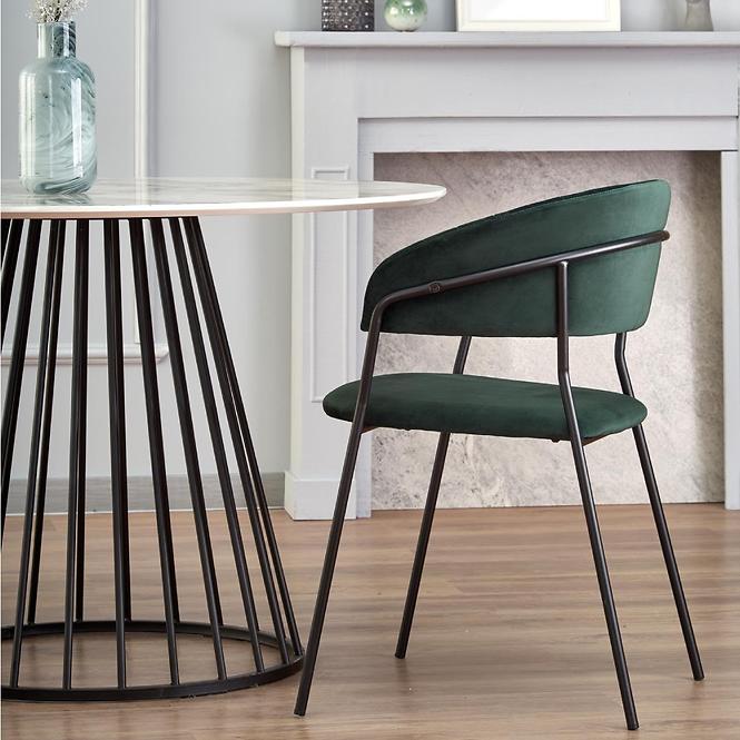 Asztal Brodway 110 Mdf/Acél – Fehér/Fekete