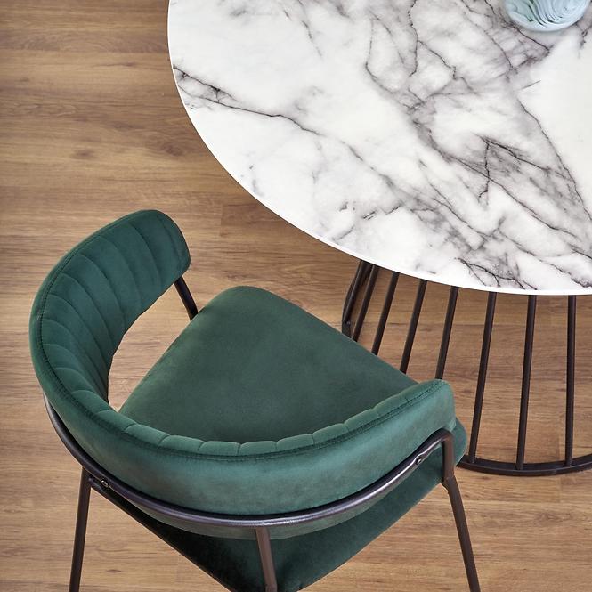 Asztal Brodway 110 Mdf/Acél – Fehér/Fekete