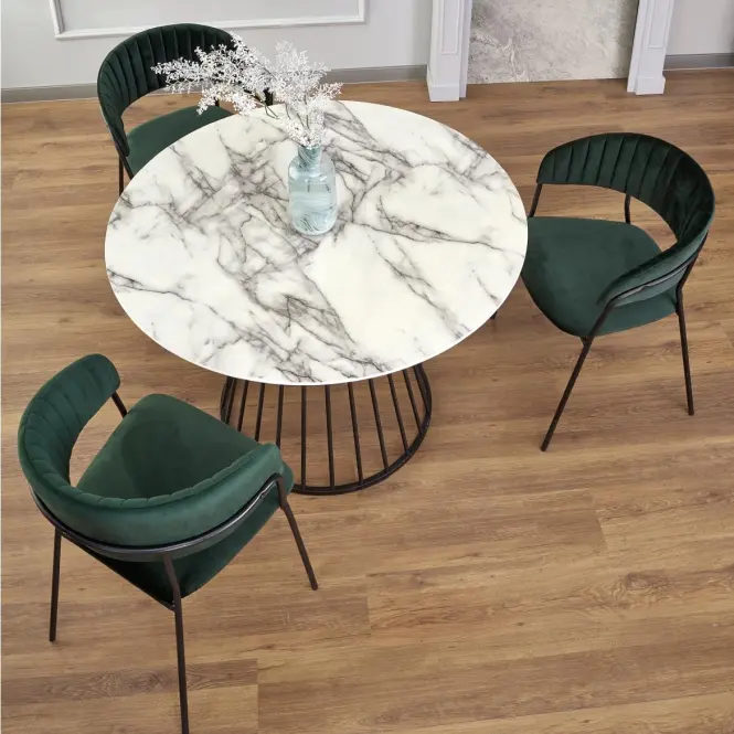 Asztal Brodway 110 Mdf/Acél – Fehér/Fekete