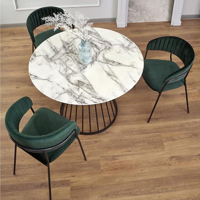 Asztal Brodway 110 Mdf/Acél – Fehér/Fekete