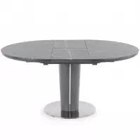 Asztal Ricardo 120/160 Hamuszürke/Marmur/Sötét Hamuszürke