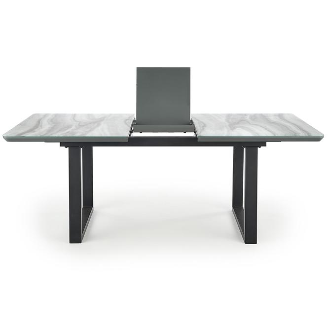 Asztal Marley 160/200 Fehér Marmur/Hamuszürke/Fekete