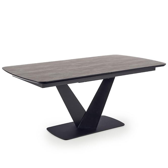 Asztal Vinston 180/230 Mdf/Acél – Sötét Hamuszürke/Fekete