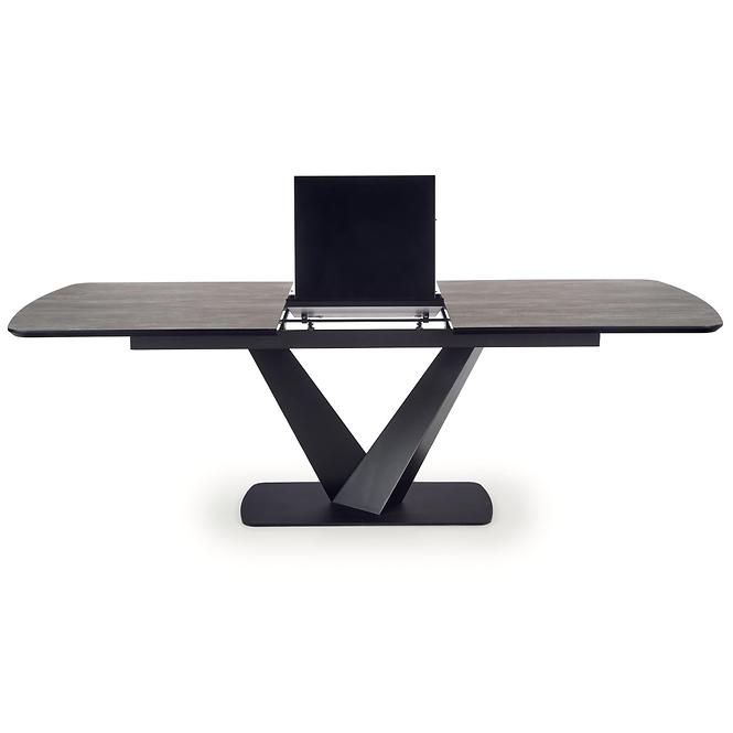 Asztal Vinston 180/230 Mdf/Acél – Sötét Hamuszürke/Fekete