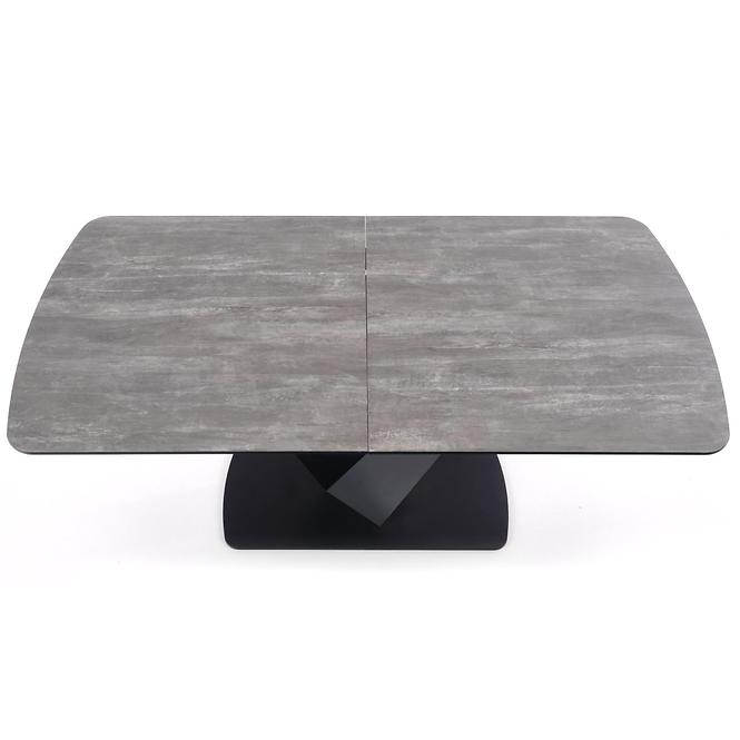 Asztal Vinston 180/230 Mdf/Acél – Sötét Hamuszürke/Fekete