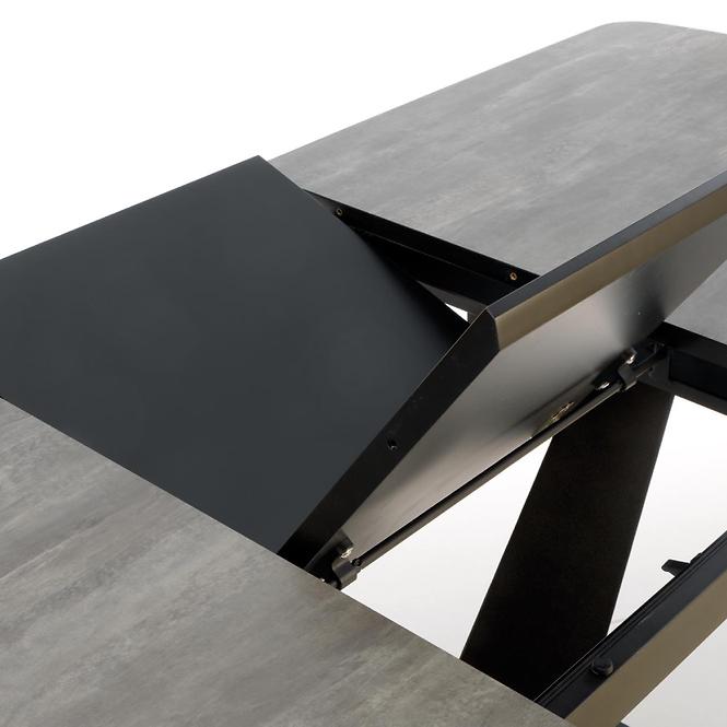 Asztal Vinston 180/230 Mdf/Acél – Sötét Hamuszürke/Fekete