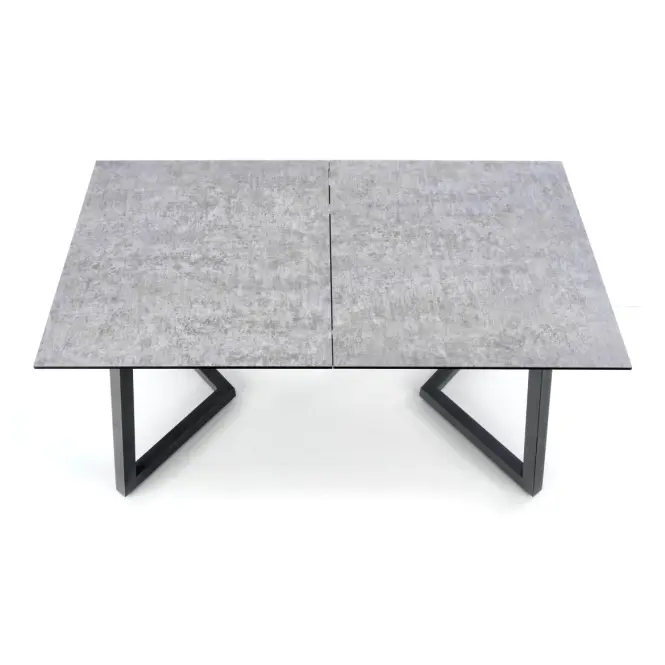 Asztal Tiziano 160/210 Fényes Popel/Sötét Hamuszürke,3