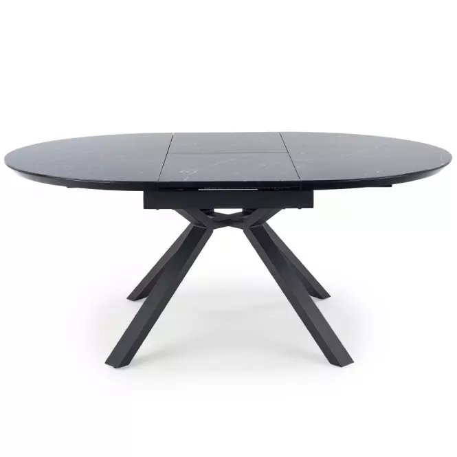 Asztal Vertigo 130/180 Fekete Marmur/Fekete