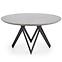 Asztal Gustimo 140 Mdf/Acél – Hamuszürke Marmur/Fekete