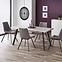 Kinyitható asztalok  Dallas 160/220x90cm Mdf/Acél – Fehér Marmur/Fekete,11