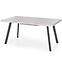 Kinyitható asztalok  Dallas 160/220x90cm Mdf/Acél – Fehér Marmur/Fekete,2