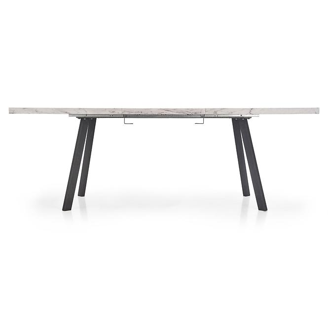 Kinyitható asztalok  Dallas 160/220x90cm Mdf/Acél – Fehér Marmur/Fekete