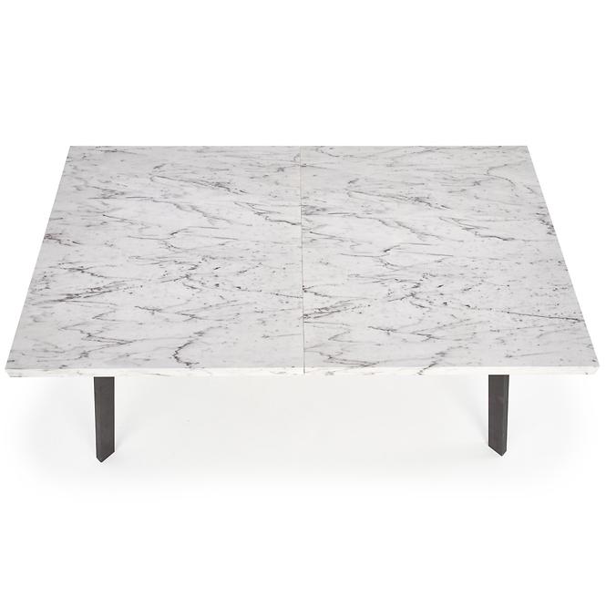 Kinyitható asztalok  Dallas 160/220x90cm Mdf/Acél – Fehér Marmur/Fekete