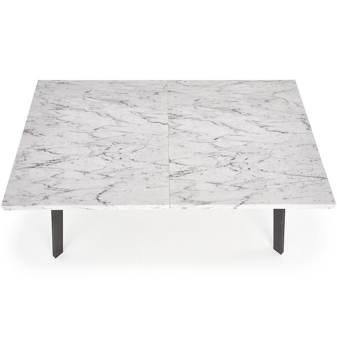 Kinyitható asztalok  Dallas 160/220x90cm Mdf/Acél – Fehér Marmur/Fekete
