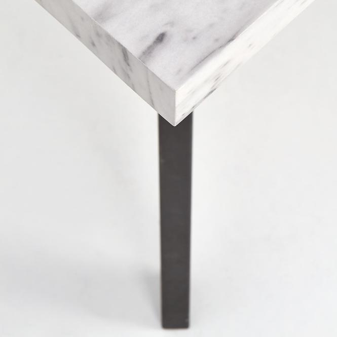 Kinyitható asztalok  Dallas 160/220x90cm Mdf/Acél – Fehér Marmur/Fekete
