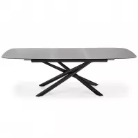 Kinyitható asztalok  Capello 180/240x95cm Üveg/Acél – Sötét Hamuszürke/Fekete
