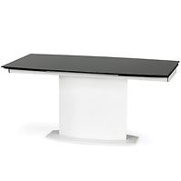 Kinyitható asztalok  Anderson 160/250x90 cm  Üveg/acél – fekete/fehér