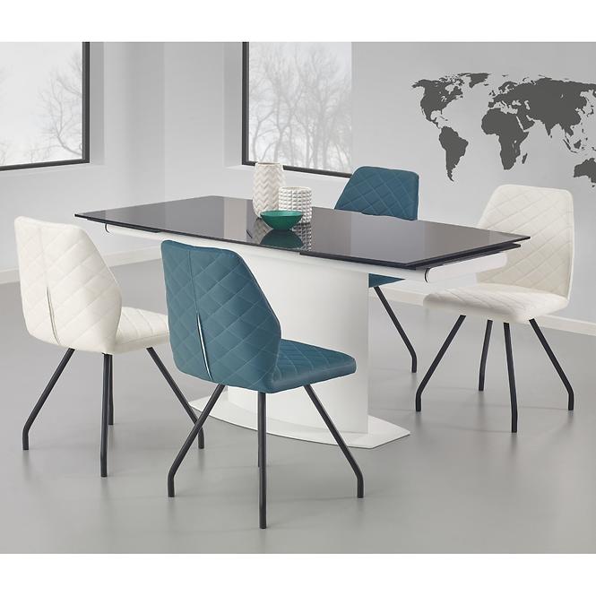 Kinyitható asztalok  Anderson 160/250x90 cm  Üveg/acél – fekete/fehér