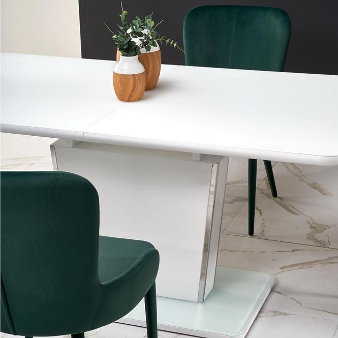 Kinyitható asztalok  Bonari 160/200x90cm Üveg/Mdf/Acél – Fehér