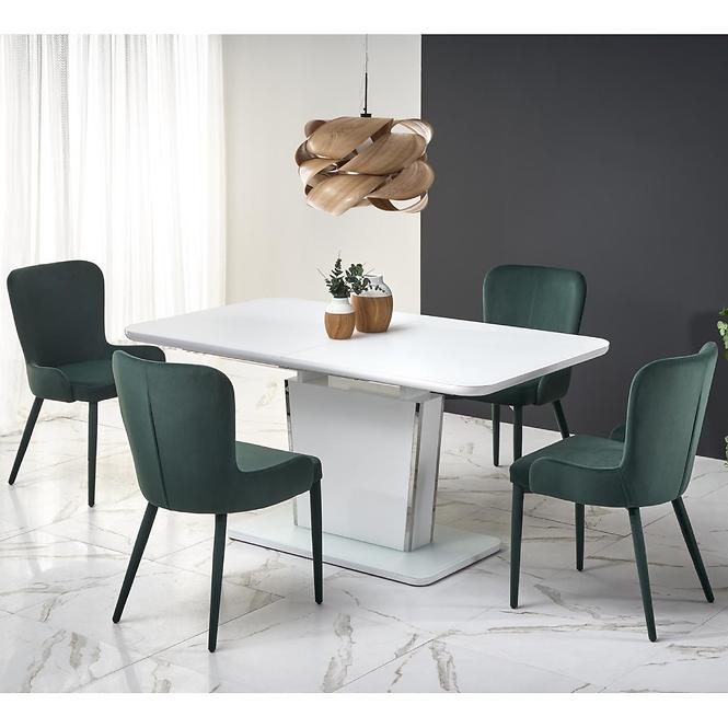 Kinyitható asztalok  Bonari 160/200x90cm Üveg/Mdf/Acél – Fehér