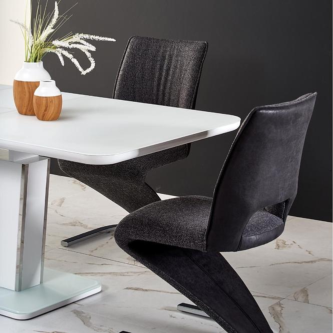 Kinyitható asztalok  Bonari 160/200x90cm Üveg/Mdf/Acél – Fehér