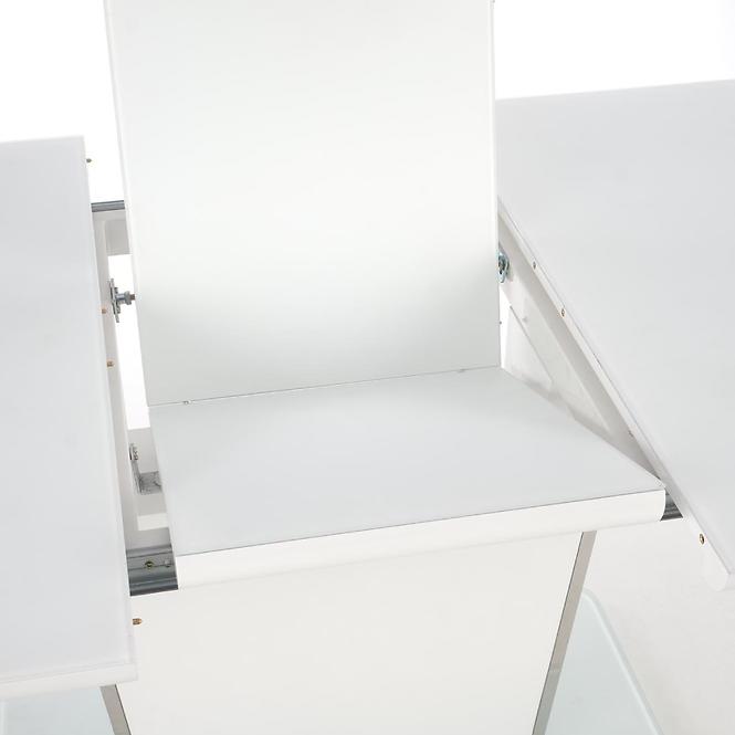 Kinyitható asztalok  Bonari 160/200x90cm Üveg/Mdf/Acél – Fehér