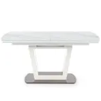 Kinyitható asztalok  Blanco 160/200x90cm Üveg/Mdf/Acél – Fehér Marmur/Fehér
