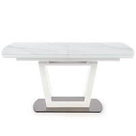Kinyitható asztalok  Blanco 160/200x90cm Üveg/Mdf/Acél – Fehér Marmur/Fehér