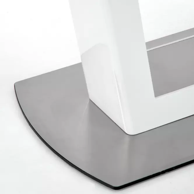 Kinyitható asztalok  Blanco 160/200x90cm Üveg/Mdf/Acél – Fehér Marmur/Fehér