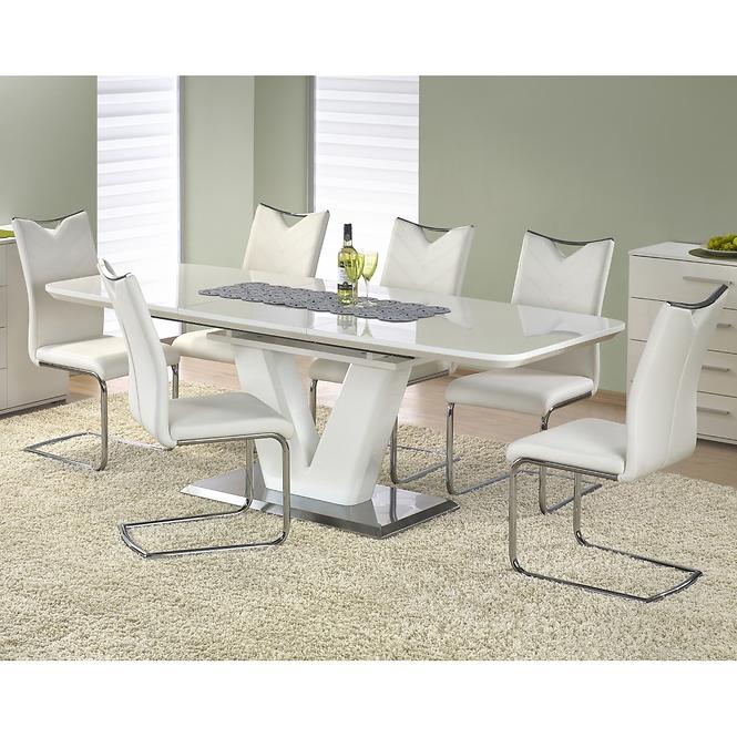 Asztal Mistral 160/220 Mdf/Acél – Fehér