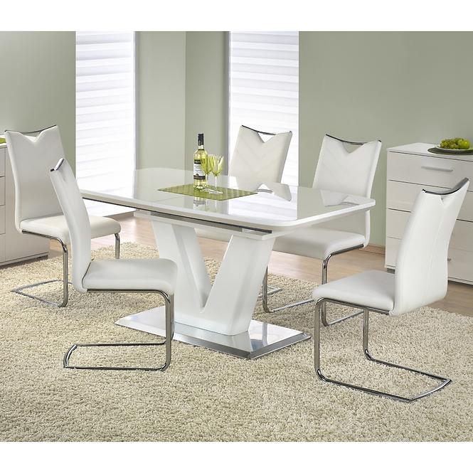 Asztal Mistral 160/220 Mdf/Acél – Fehér