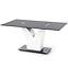 Asztal Vesper 160 Üveg/Mdf – Fekete/Fehér