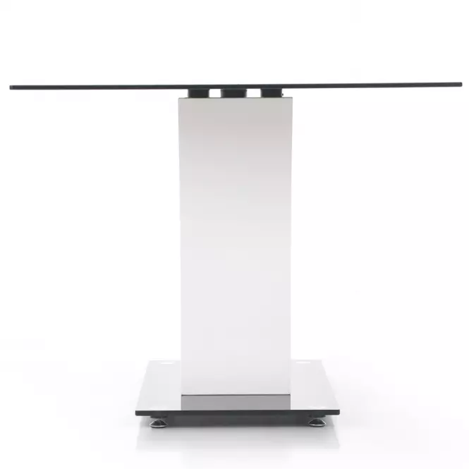 Asztal Vesper 160 Üveg/Mdf – Fekete/Fehér