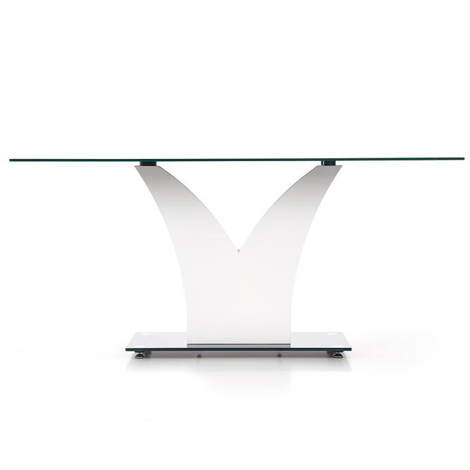 Asztal Vesper 160 Üveg/Mdf – Fekete/Fehér