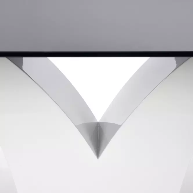 Asztal Vesper 160 Üveg/Mdf – Fekete/Fehér