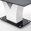 Asztal Vesper 160 Üveg/Mdf – Fekete/Fehér,6