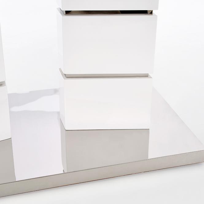 Asztal Lord 160/200 Mdf/Acél – Fehér