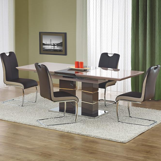 Asztal Lord 160/200 Mdf/Acél – Fényes Hamuszürke/Sötét Hamuszürke