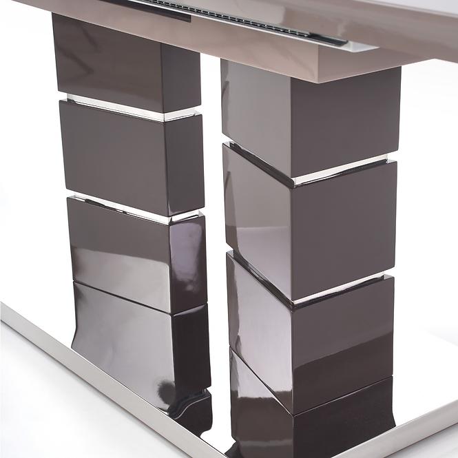 Asztal Lord 160/200 Mdf/Acél – Fényes Hamuszürke/Sötét Hamuszürke