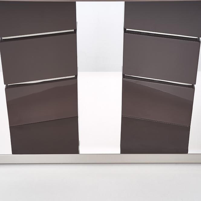 Asztal Lord 160/200 Mdf/Acél – Fényes Hamuszürke/Sötét Hamuszürke