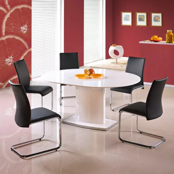 Kinyitható asztalok  Federico 120/160x120cm Mdf/Acél – Fehér