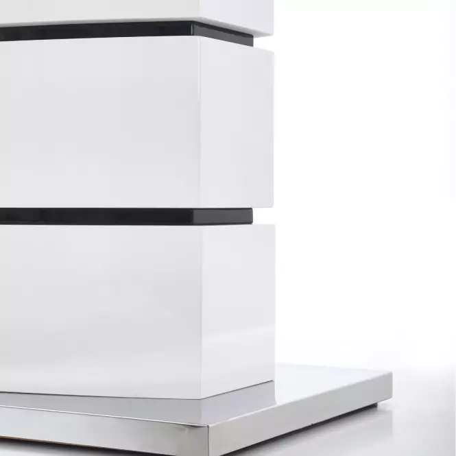 Asztal Nobel 160/200 Mdf/Acél – Fehér,6
