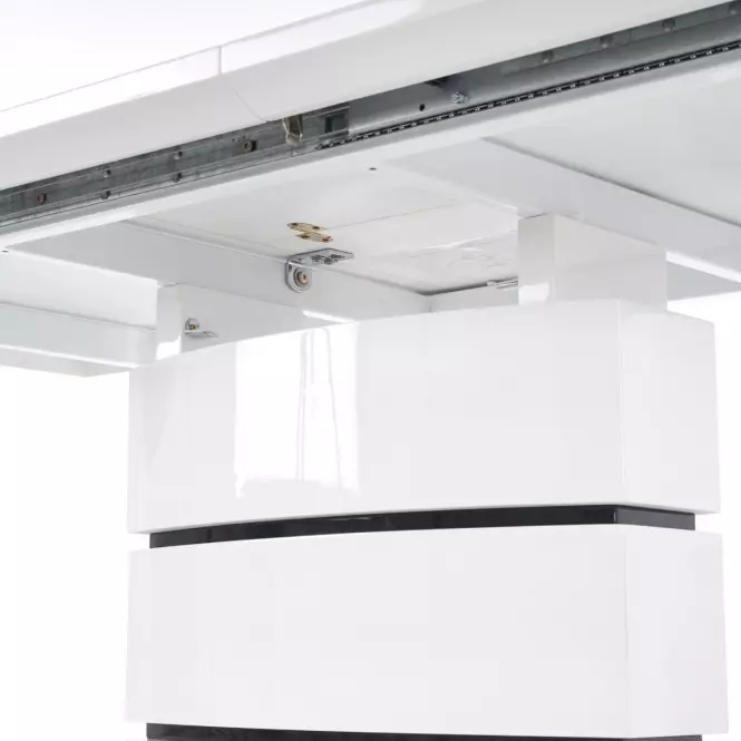 Asztal Nobel 160/200 Mdf/Acél – Fehér