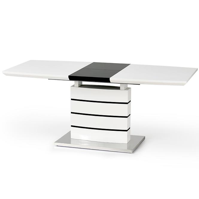 Asztal Nord 140/180 Mdf/Acél – Fehér/Fekete