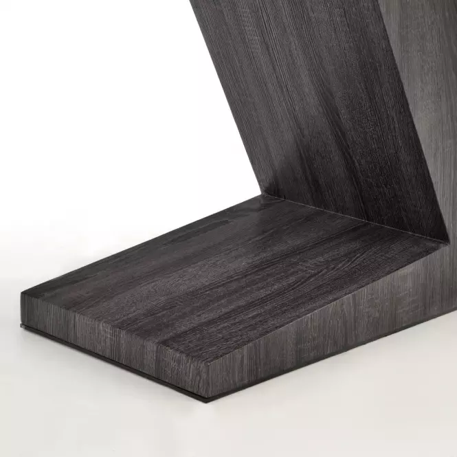 Asztal Mortis 160/200 Mdf – Fehér/Sötét Hamuszürke