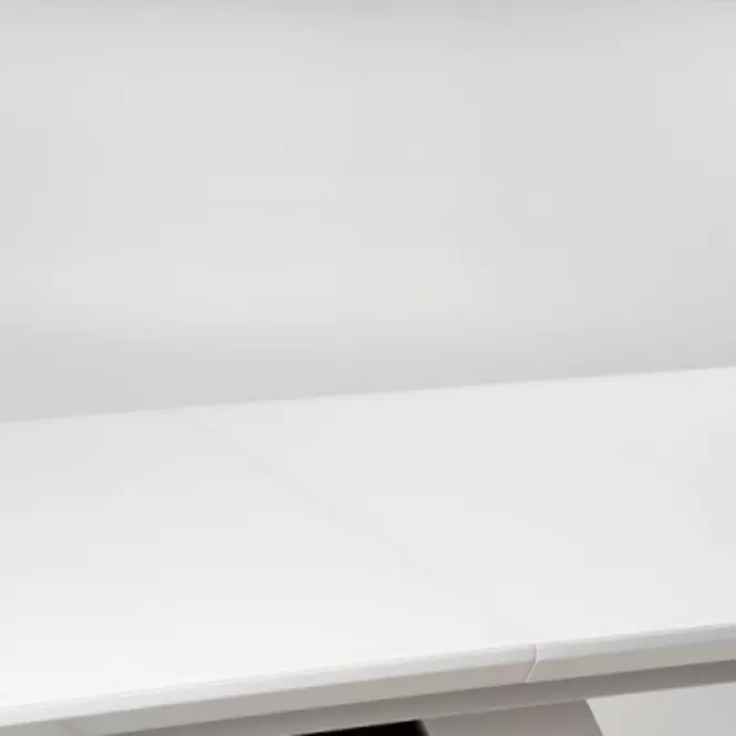 Asztal Mortis 160/200 Mdf – Fehér/Sötét Hamuszürke